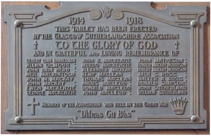 Plaque commémorative Gilbert Gunn BANNERMAN